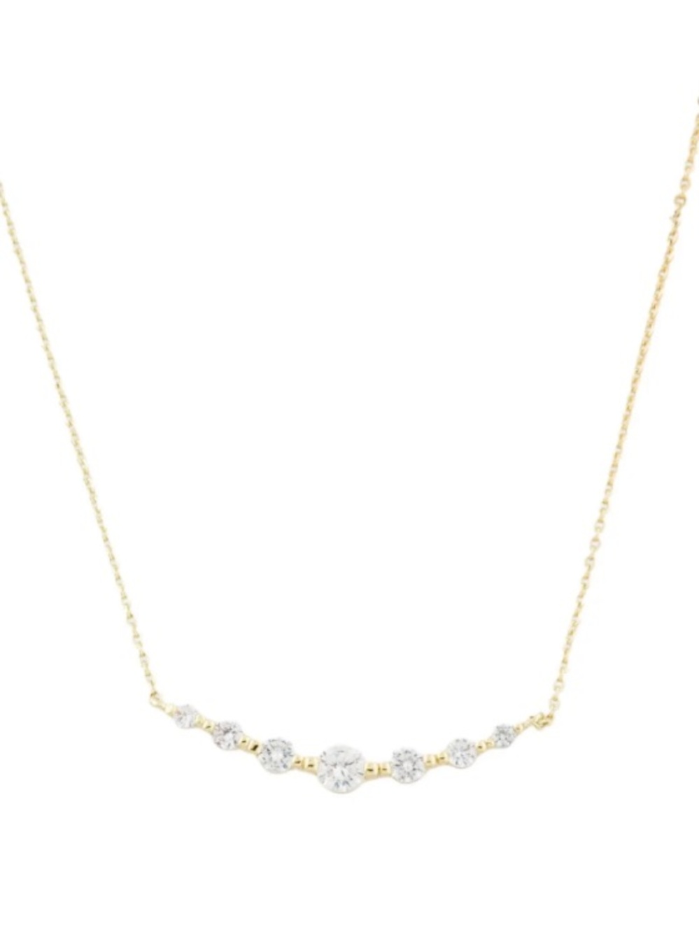Melinda Maria She’s an Icon Gold Necklace with Clear Stones